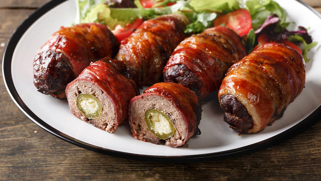 TEXAS WILD BOAR  “ARMADILLO EGGS”  WITH IBERICO BACON