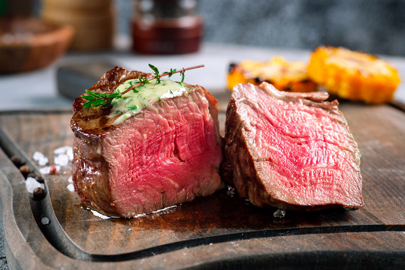 Pan Seared Bison Tenderloin with Herb Butter