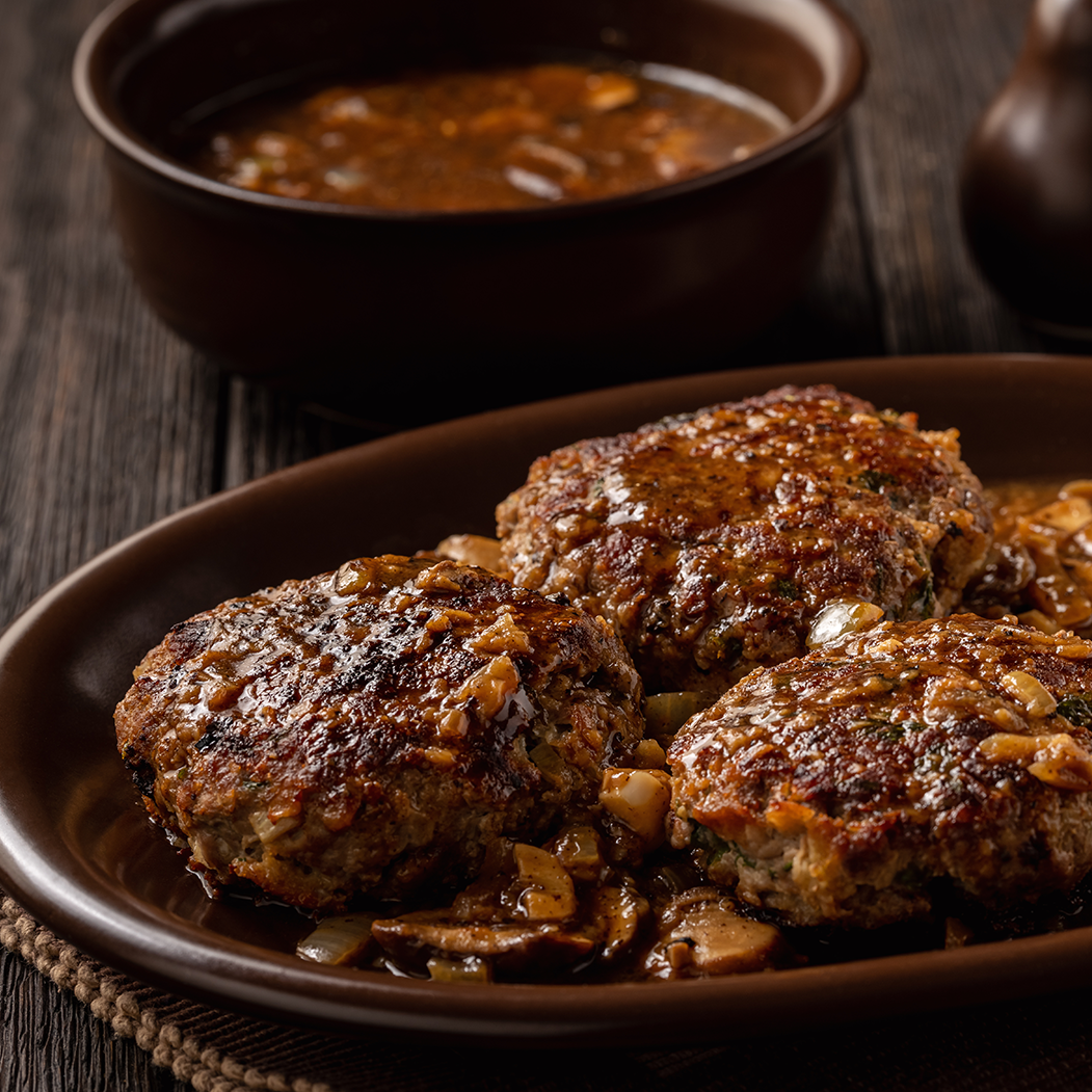 Slow Cooker Salisbury Steak - Dinner at the Zoo