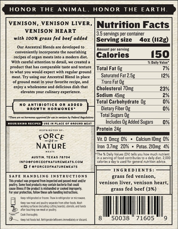 Grass Fed Venison Ancestral Blend