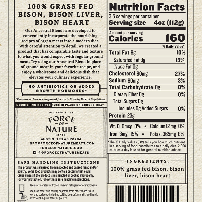 Grass Fed Bison Ancestral Blend