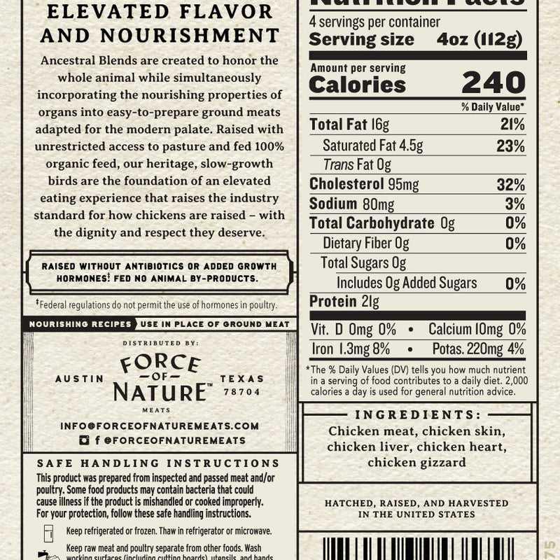 Heritage, Slow-Growth Chicken Ancestral Blend