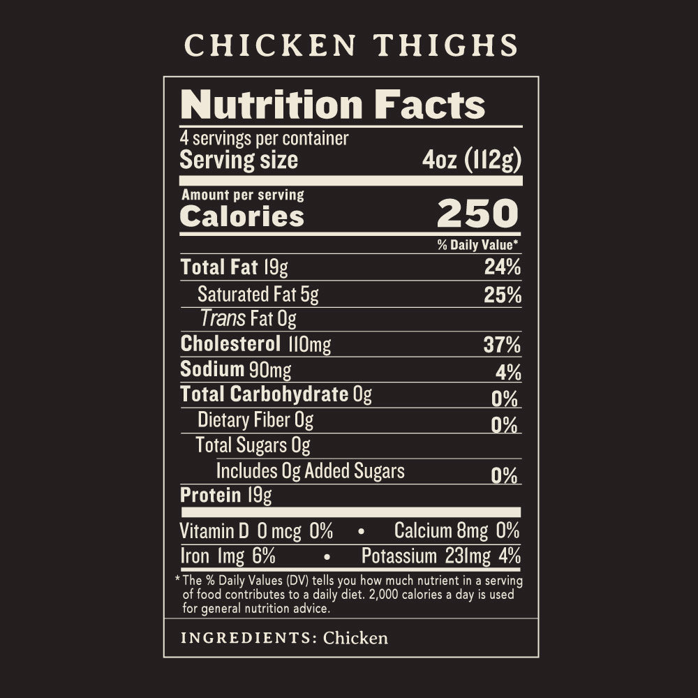 Heritage, Slow-Growth Chicken Thighs