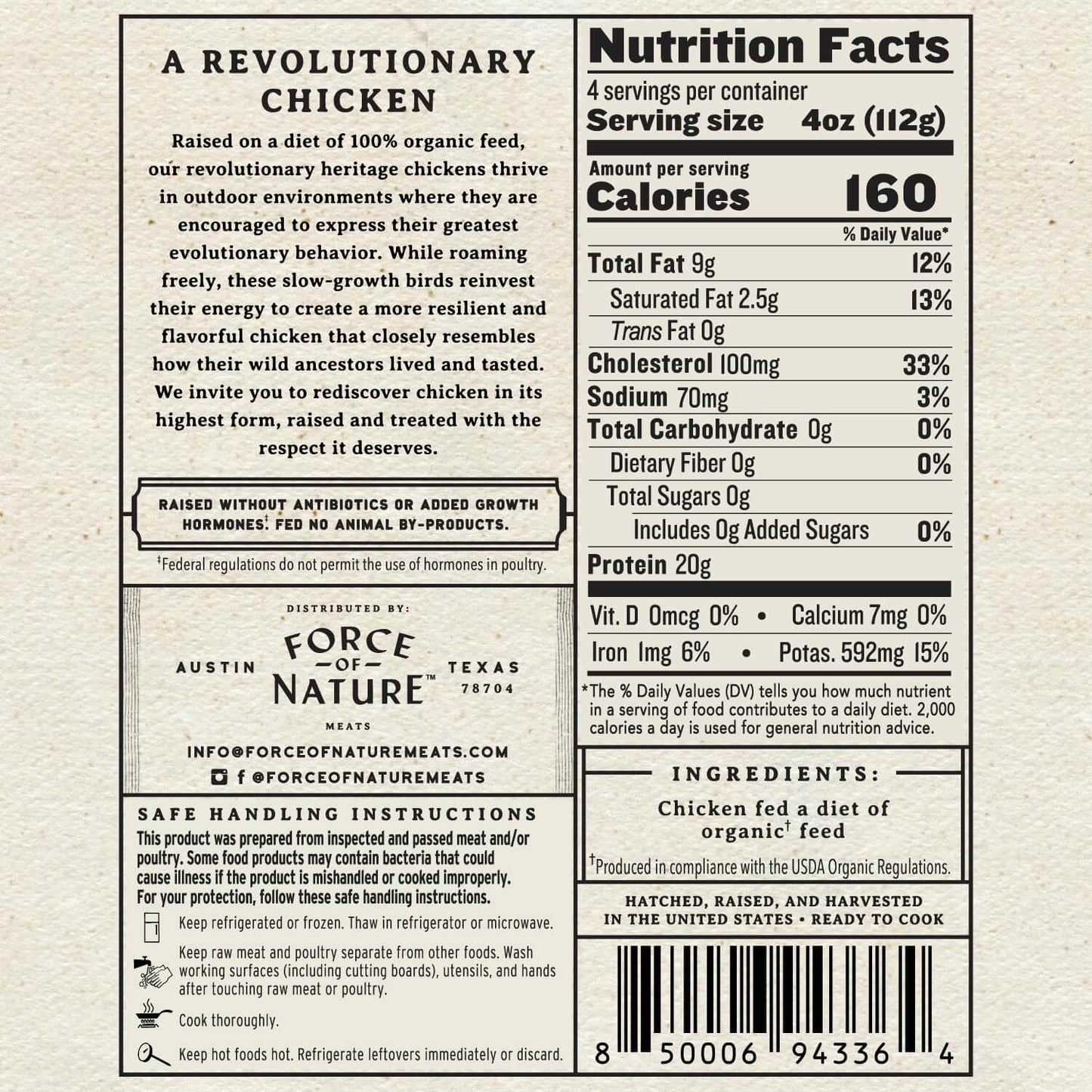 Heritage, Slow-Growth Ground Chicken