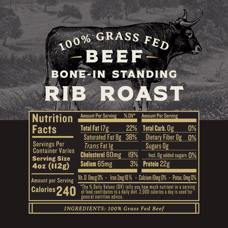 Grass Fed Beef Standing Rib Roast