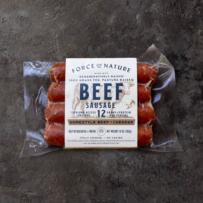 Grass Fed Beef & Cheddar Sausage