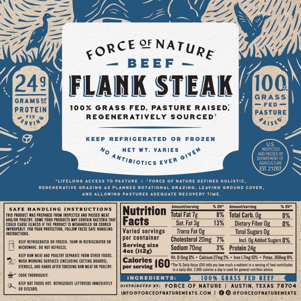 Flank Steak nutritional facts.
