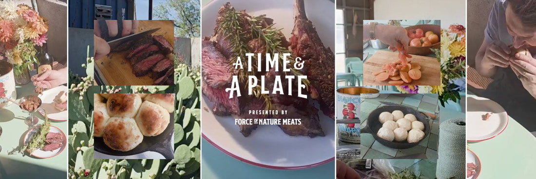 Pan Roasted Tomahawk with Amaro Persimmon Jam and Ruth Wakefield's Dinner Rolls - A Time & A Plate Recipe