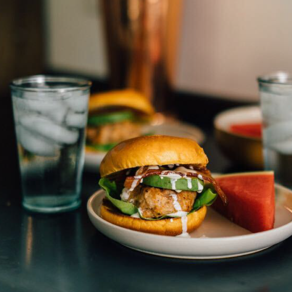 ANCESTRAL BLEND CHICKEN BURGERS WITH FOND BONE BROTH RANCH