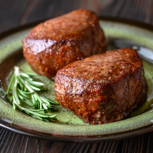 BISON TENDERLOIN STEAKS WITH HOLIDAY CRANBERRY GLAZE