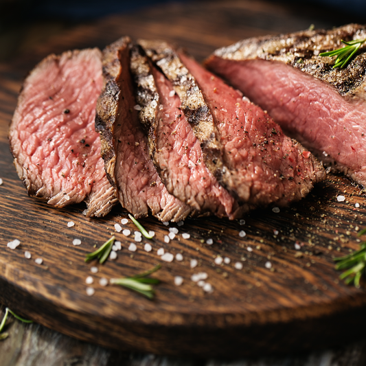 ROSEMARY BISON TENDERLOIN STEAK WITH MUSHROOM CREAM SAUCE