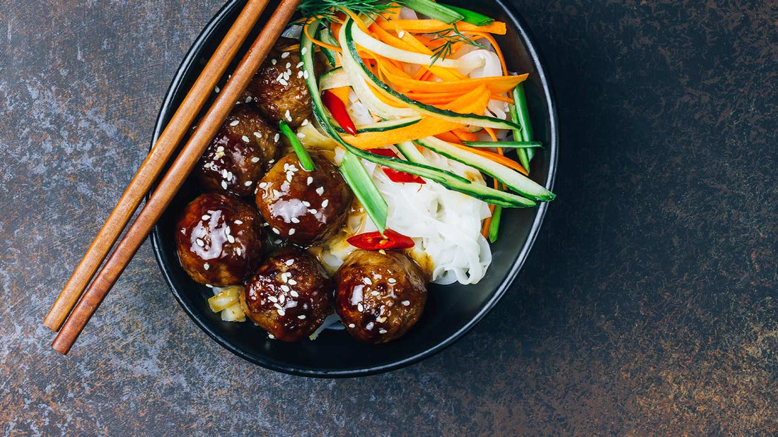 ASIAN STYLE BISON MEATBALLS