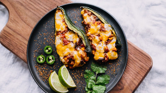 Spicy Pork Stuffed Poblano Peppers