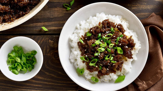 Asian-Style Ancestral Beef & Rice Bowl