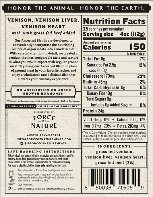 Grass Fed Venison Ancestral Blend