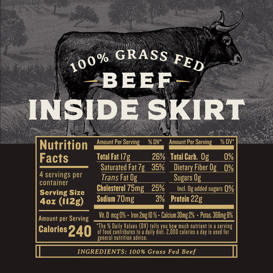 Grass Fed Beef Inside Skirt Steak