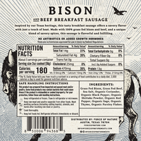 Grass Fed Bison and Beef Breakfast Sausage thumbnail 4