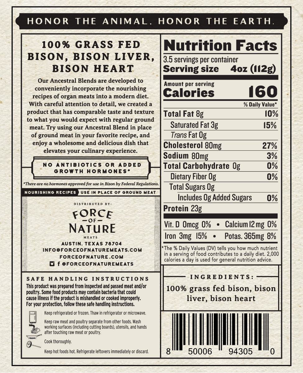 Grass Fed Bison Ancestral Blend