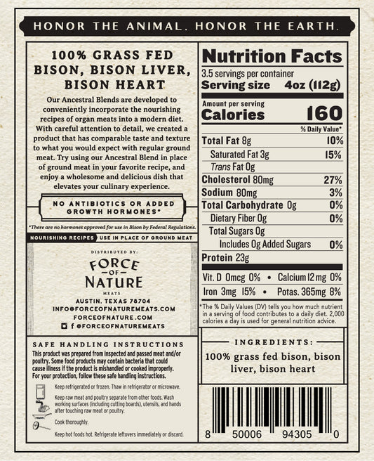 Grass Fed Bison Ancestral Blend