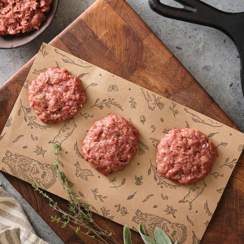 Grass Fed Bison and Beef Breakfast Sausage
