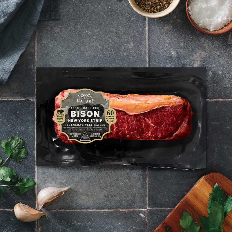 Grass Fed Bison NY Strip Steak