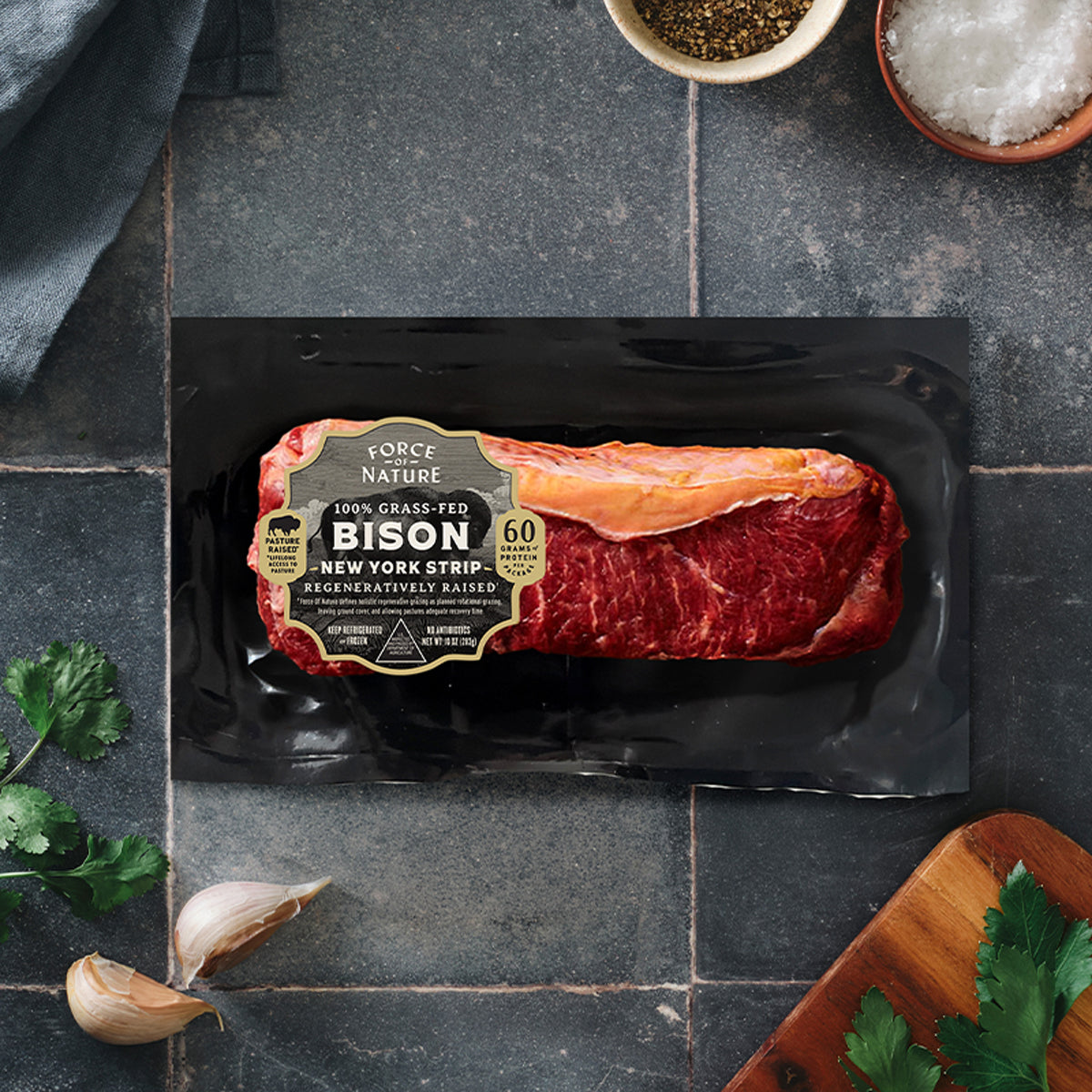 Grass Fed Bison NY Strip Steak