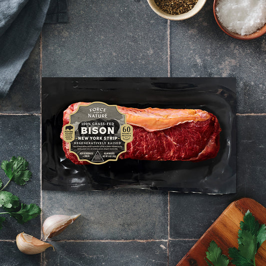 Grass Fed Bison NY Strip Steak