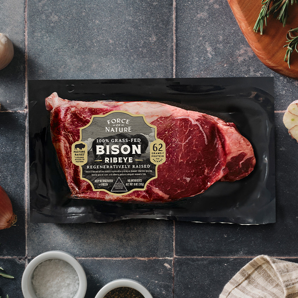 Grass Fed Bison Ribeye Steak
