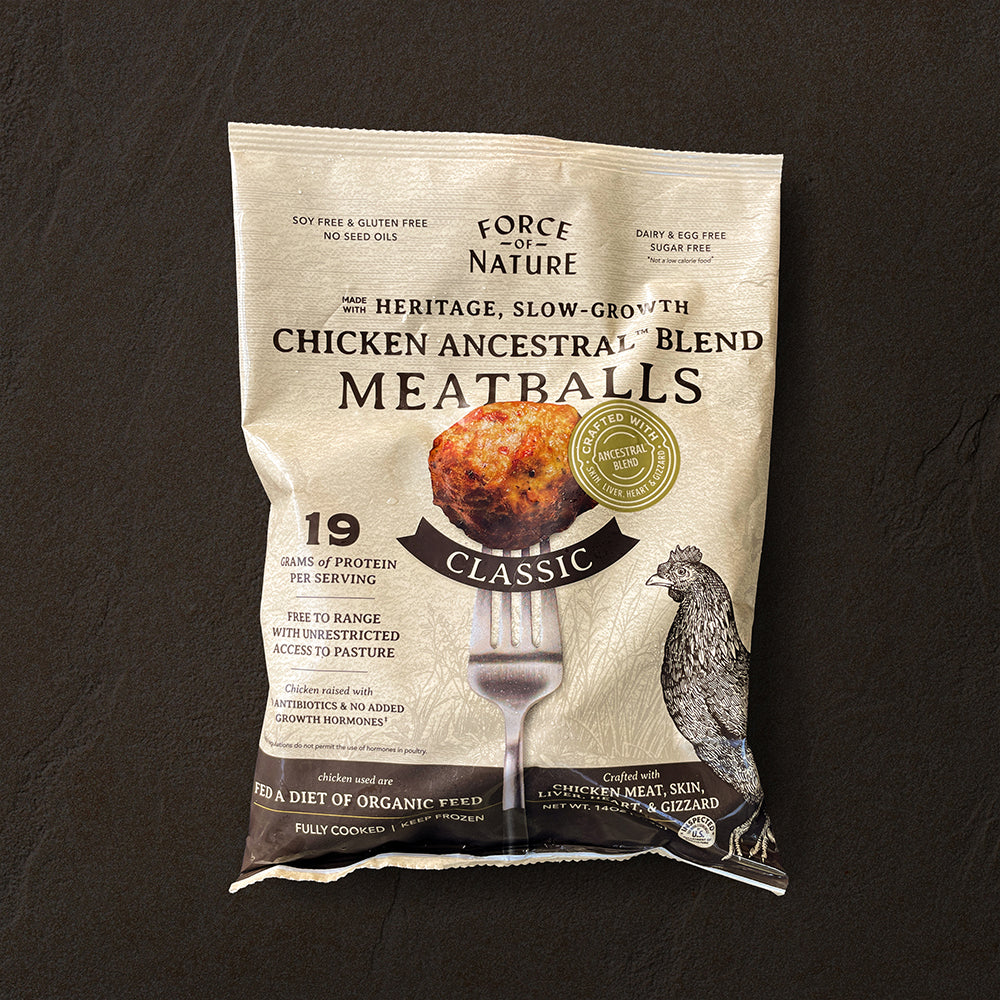Heritage, Slow-Growth Chicken Ancestral Blend Classic Meatballs