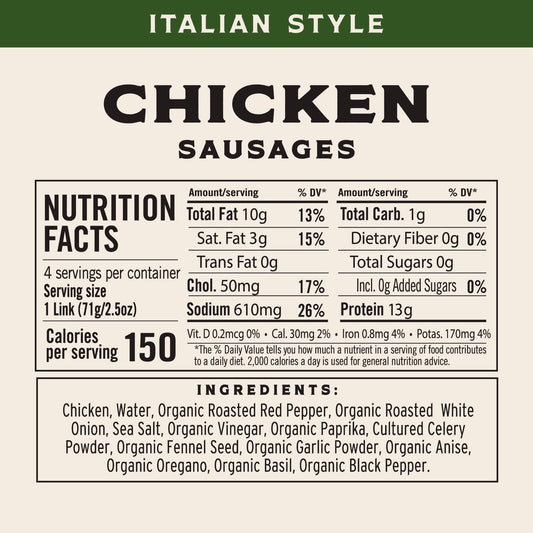 Italian Style Chicken Sausage