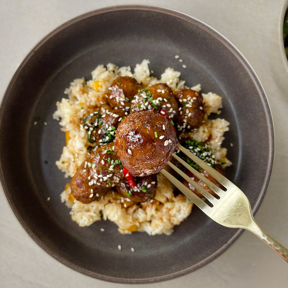 Heritage, Slow-Growth Chicken Teriyaki Style Meatballs