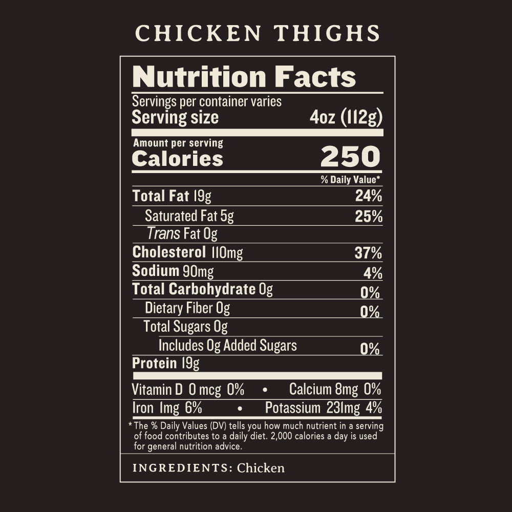 Heritage, Slow-Growth Chicken Thighs