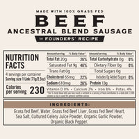 Grass Fed Beef Ancestral Blend Sausage thumbnail 4