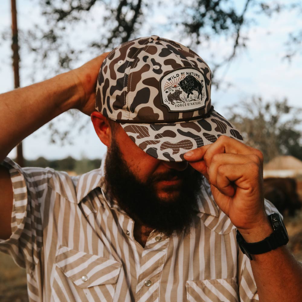 "Wild By Nature" Camo Rope Hat