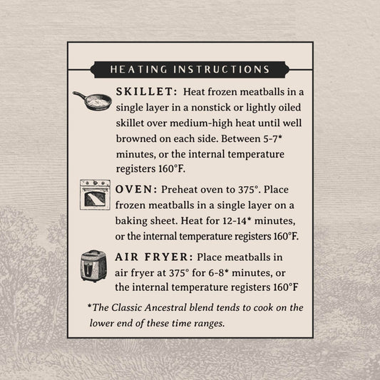 Grass Fed Beef Ancestral Blend Classic Meatballs