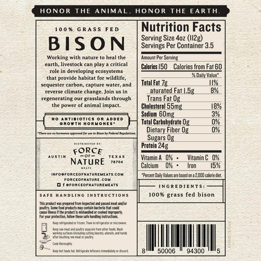 Grass Fed Ground Bison