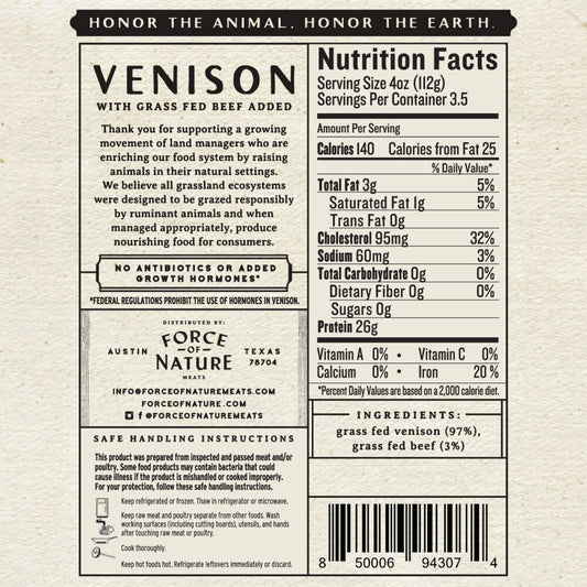 Grass Fed Ground Venison