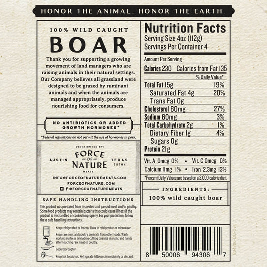 Free Range Ground Wild Boar