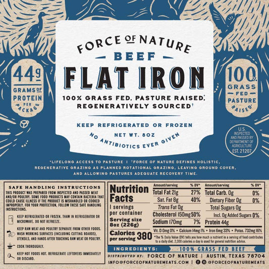 Flat Iron steak nutritional facts.
