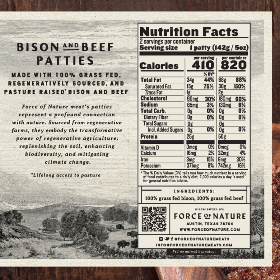 Bison and Beef Patties - 2 ct