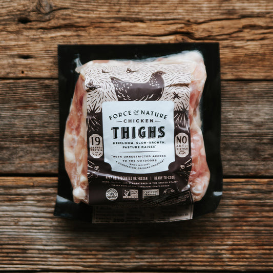 Pasture Raised Chicken Thighs (Bone-In, Skin-on)