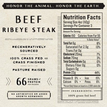 Regenerative Beef Ribeye Steak